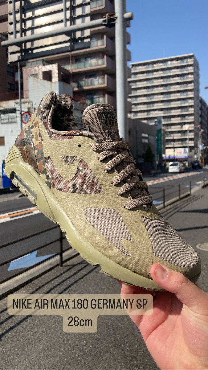 65kicks's tweet photo. ✅商品情報✅
NIKE AIR MAX 180 GERMANY SP🇩🇪
🆙🆙🆙
#kicksclan
#戸田公園
#戸田公園駅
#germany
#camo
#nike
#airmax
#max180
#nikemax180
#nikeairmax180
#airmax180
#max
#new
#ナイキ
#ドイツ
#カモ柄
#カモ
#エアマックス180
#エアマックス
#新作
#入荷 https://t.co/nq1S158HAH