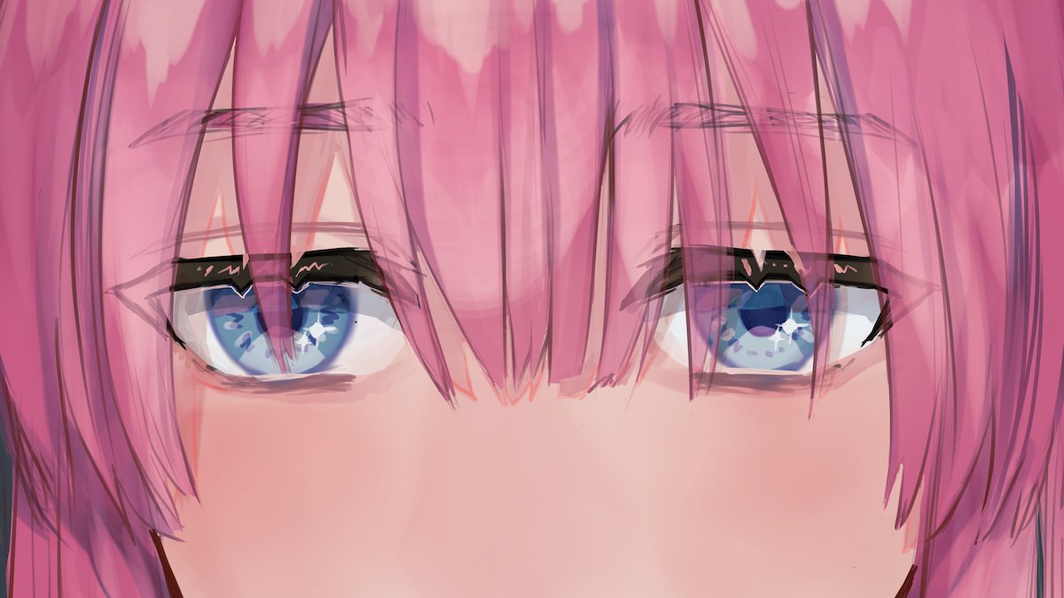 後藤ひとり 「ジト目に挑戦。目の描き方講座+ぷきゅのすけ先生のブラシ塗り講座を観て仕上げました」|かんべ@イラストTIPS毎週(木)18時投稿 ...