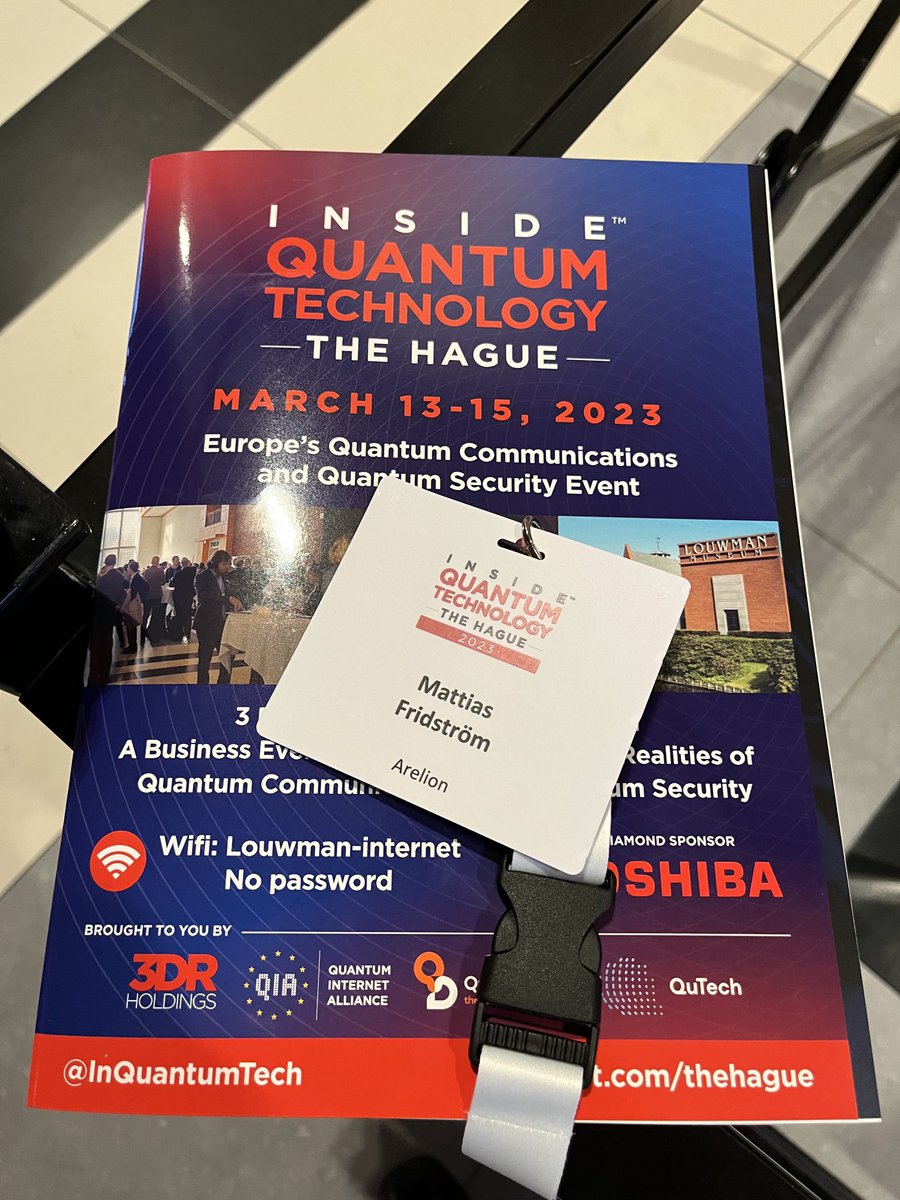 Soon we start. Really looking forward to ⁦<a href="/InQuantumTech/">Inside Quantum Technology</a>⁩ . First time for me at a quantum event. Lets find out where the #1 Internet backbone fits in this world. ⁦<a href="/ArelionCompany/">Arelion</a>⁩