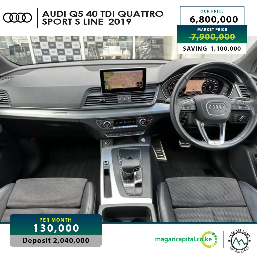 AutodirectKe's tweet photo. 🚨DEAL ALERT🚨
Drive away this Audi Q5 40 TDI Quattro Sports 2019 for only 6,800,000 by direct importing! 🚗💨 
🔥Why pay more when you can buy vehicles at almost 20% less than the current retail price?

Call to action: https://t.co/w7Ykhy2C5j https://t.co/NJi6jaiHvY