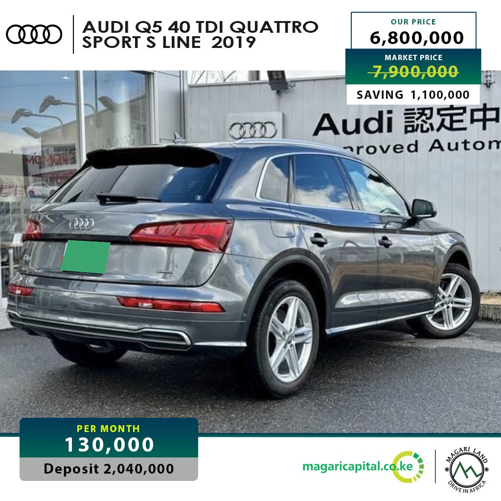 AutodirectKe's tweet photo. 🚨DEAL ALERT🚨
Drive away this Audi Q5 40 TDI Quattro Sports 2019 for only 6,800,000 by direct importing! 🚗💨 
🔥Why pay more when you can buy vehicles at almost 20% less than the current retail price?

Call to action: https://t.co/w7Ykhy2C5j https://t.co/NJi6jaiHvY