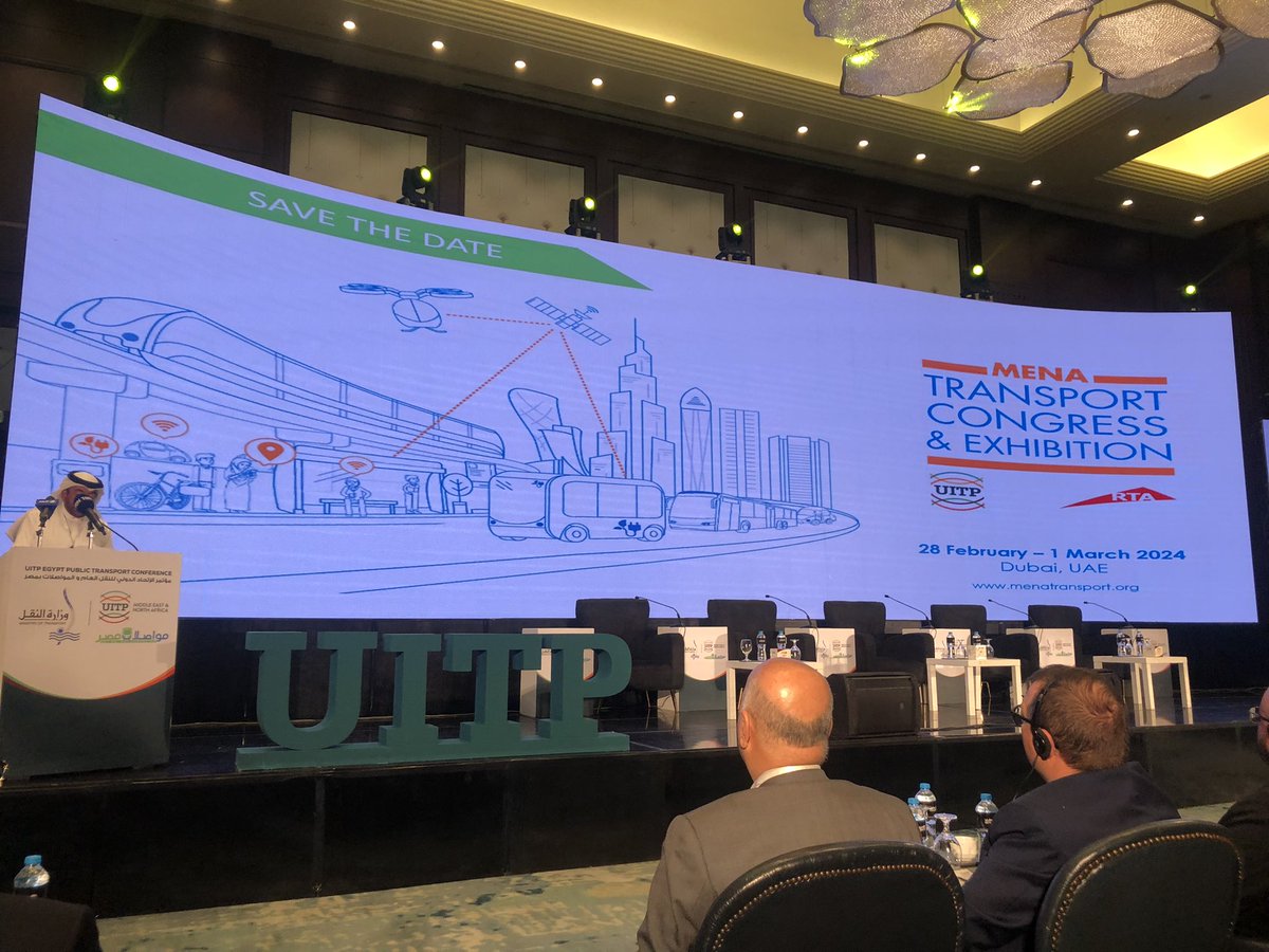 Dates for the next edition of the premier #PublicTransport conference of #MENA region announced at #UITPEgyptConference #MTCE2024 28 February- 1 March in #Dubai Save the Date !