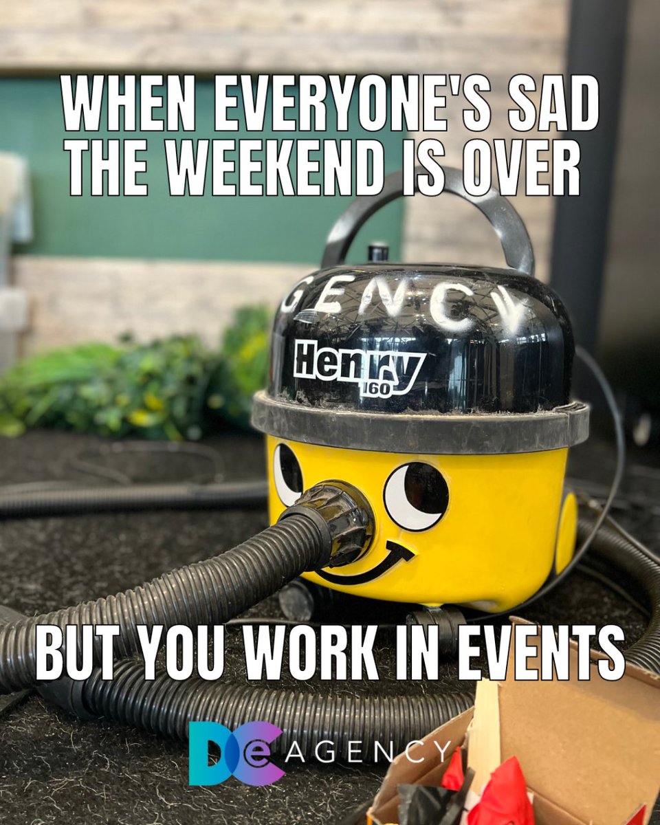 Who's starting their 'weekend' today? 😆 #DCEHenry is with you! 

#eventprofs #eventsmanager #eventsupplier #eventprovider #eventproduction #eventprofslive #eventslife #eventprofslife #dceagency #bigdceenergy