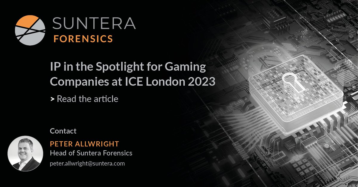 sunteraglobal's tweet photo. Following #ICELondon, @pallwright, Head of #SunteraForensics, has written an article assessing the hot topics at this year's major #egaming conference. Read the article here > https://t.co/FoTr1oIEBC @ICE366 #IntellectualProperty #CorporateIntelligence #ClonedGames #ICE365 https://t.co/2TqMAfvg1M