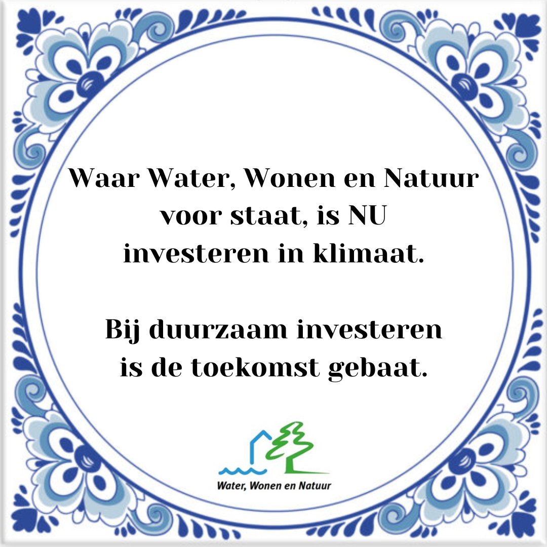 Waar Water, Wonen en Natuur voor staat,
is NU investeren in klimaat!

Stem op 15 maart voor Water, Wonen en Natuur - Lijst 1