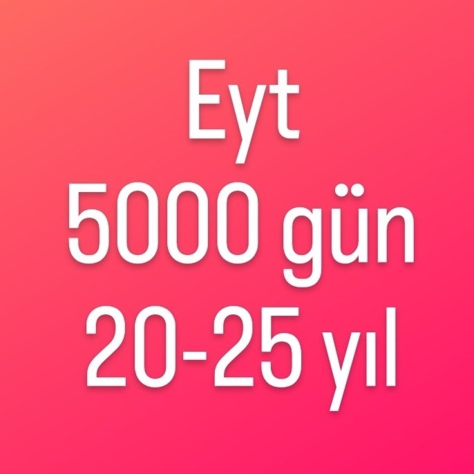 📌EYT, bir grubun ayrıcalıklı HAK talebi değildir.

08.09.99 Öncesi işe girenlerin
uğradığı hak kaybının İADESİ talebidir. 

Kısmi Emeklilik + 5000 Prim Yasaya eklenmelidir.

#SeçimdenÖnce5000VeKısmi

<a href="/HaberturkTV/">Habertürk TV</a> 
<a href="/erkbas/">Erkan BAŞ</a> 
<a href="/barisatay/">Barış Atay</a> 
@krtkulturtv 
<a href="/tele1comtr/">Tele1 TV</a> 
<a href="/tipgenelmerkez/">Türkiye İşçi Partisi</a>