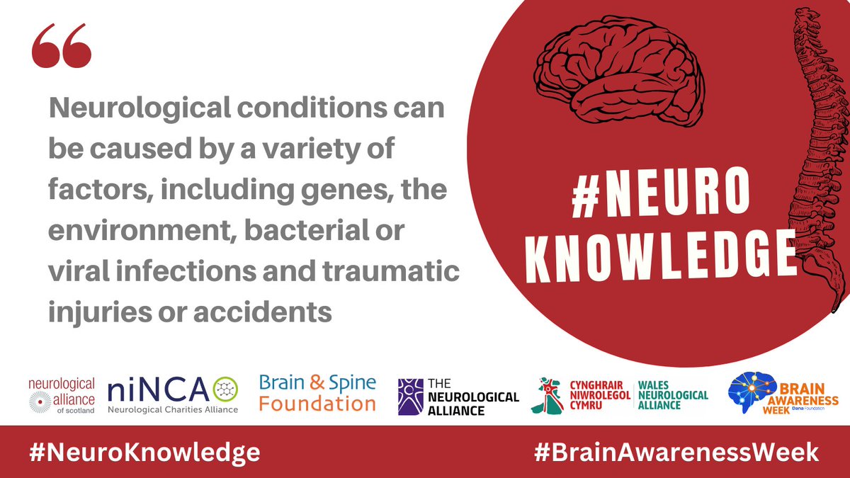 Neurological conditions can happen to every single one of us. It's important to raise awareness of the different conditions &amp; improve the care and support systems in place across the UK. #NeuroKnowledge <a href="/NeuroAlScotland/">Neurological Alliance of Scotland</a> @niNCA <a href="/NeuroAlliance/">The Neurological Alliance</a> <a href="/NeuroWales/">WalesNeuroAlliance</a> #BrainAwarenessWeek