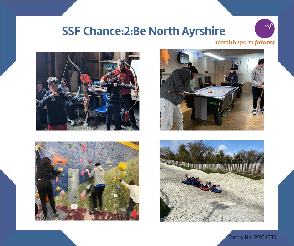 SSF_Futures's tweet photo. SSF Chance2Be North Ayrshire with @ExtendedNac

Week 9 &amp; the young people have completed
⭐️4 ETC Qualifications
⭐️@YouthScotland Hi-5 &amp; Dynamic Youth Award Qualifications
⭐️New Experiences
⭐️Built Positive Relationships

#ChangingLivesThroughSport
 @NAActiveSchools @CashBackScot https://t.co/Kp1zdjhrvY