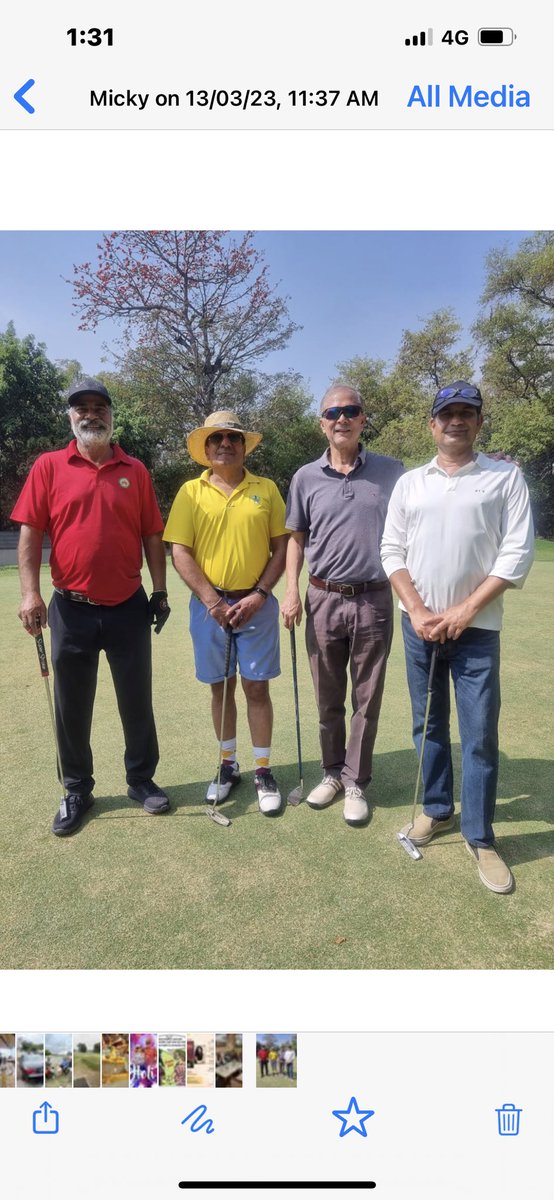 GenBalbirSandhu's tweet photo. A game of golf with course mates after a long time. https://t.co/2nOL6C03Te