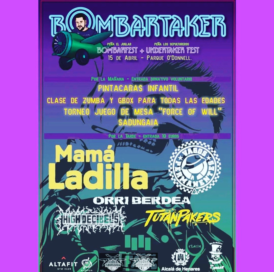 tutanpakers's tweet photo. ¡YA ES OFICIAL! Os esperamos el 15 de abril a partir de las 16h en este festival benéfico BOMBARTAKER a favor de ADERAH. ¡Os esperamos!

#alcaladehenares #madrid https://t.co/k1YcMVUzv4