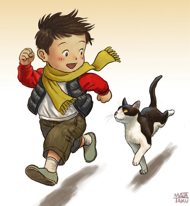 これは2015年頃描いた絵です。もうそろそろマフラーもいらなくなる時期かな。青森だと3月は春というにはまだまだ寒いですからね。 