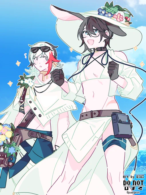 [极博/ElyDoc] Summer(?) Beach! Bikini! : USUI on SKIMA, thank you! 