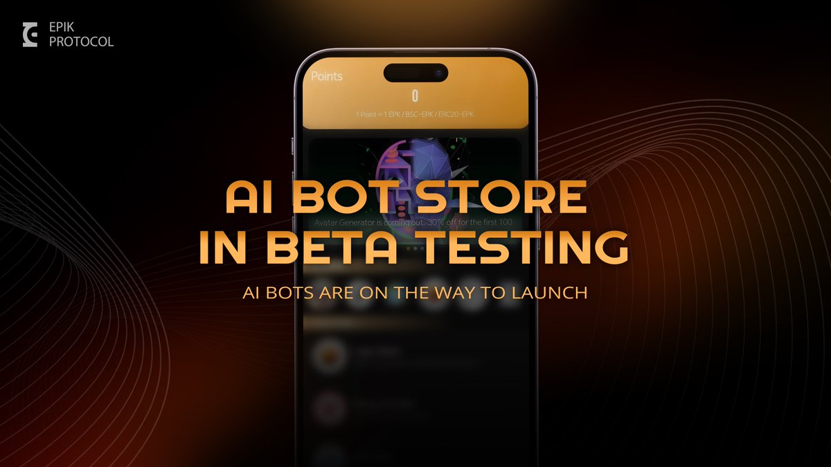 EpikProtocol's tweet photo. ✍️ AI Bots Store Update

🤖 We are excited to inform our EPKers that the EPK #AI #Bots Store is currently undergoing beta testing. 
🔜 The launch of the AI Bots is imminent!

#data #ChatGPT https://t.co/80L8Hj9PUN