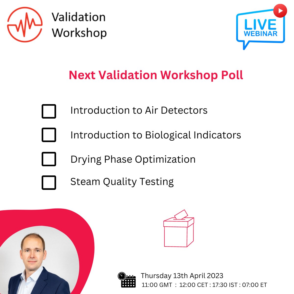 Vote now for our next Validation Workshop topic at:
linkedin.com/posts/activity… 

#autoclave #validation #biopharma