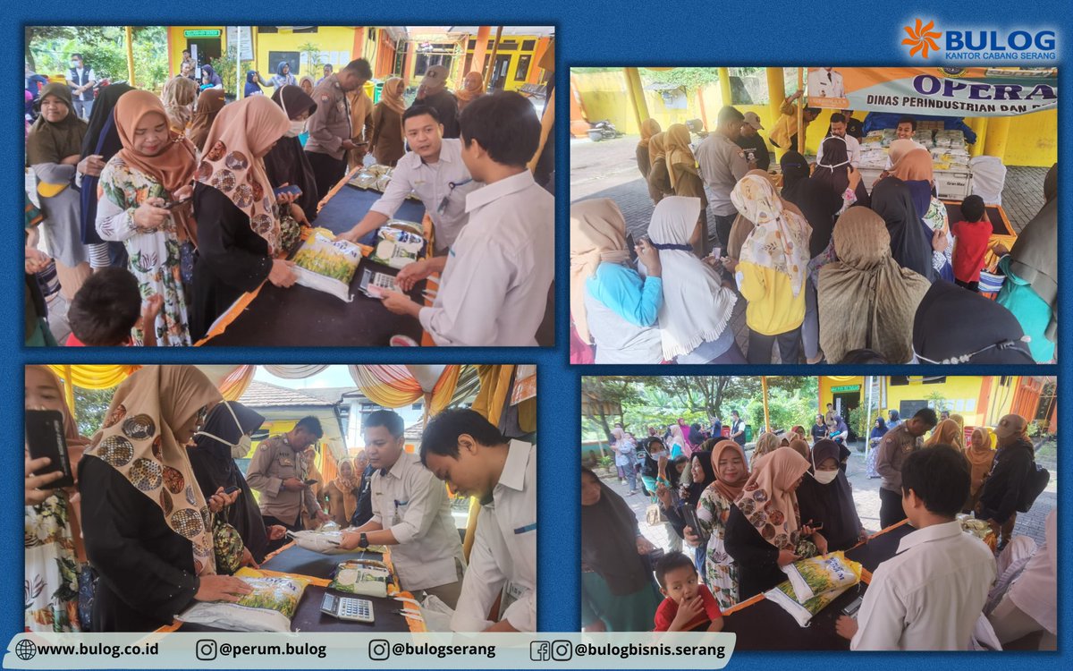 SerangBulog's tweet photo. Senin, 13 Maret 2023
Lokasi : Kantor Kelurahan Gerem

Dinas Perindustrian dan Perdagangan Kota Cilegon bekerjasama dengan Perum BULOG Kantor Cabang Serang dalam menggelar Operasi Pasar (OP) guna memberikan wujud kepedulian kepada masyarakat untuk mendapatkan kebutuhan pokok . https://t.co/60Pit588zo