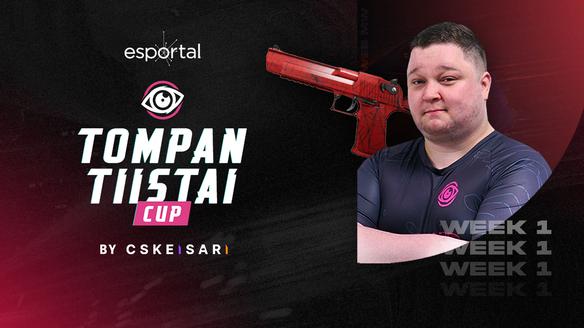 Hyvää maanantaita! Laitetaanpa uusi viikkoa käyntiin ilmoituksella: 

Tompan Tiistai Cup by @cskeisari is back🔥

Tule mukaan kilpailemaan 1v1 turnauksessa ja voita itsellesi uutta skiniä! Ensimmäinen kierros pelataan huomenna klo 19.00 - lue lisätiedot

🔗esportal.com/fi/news/2760