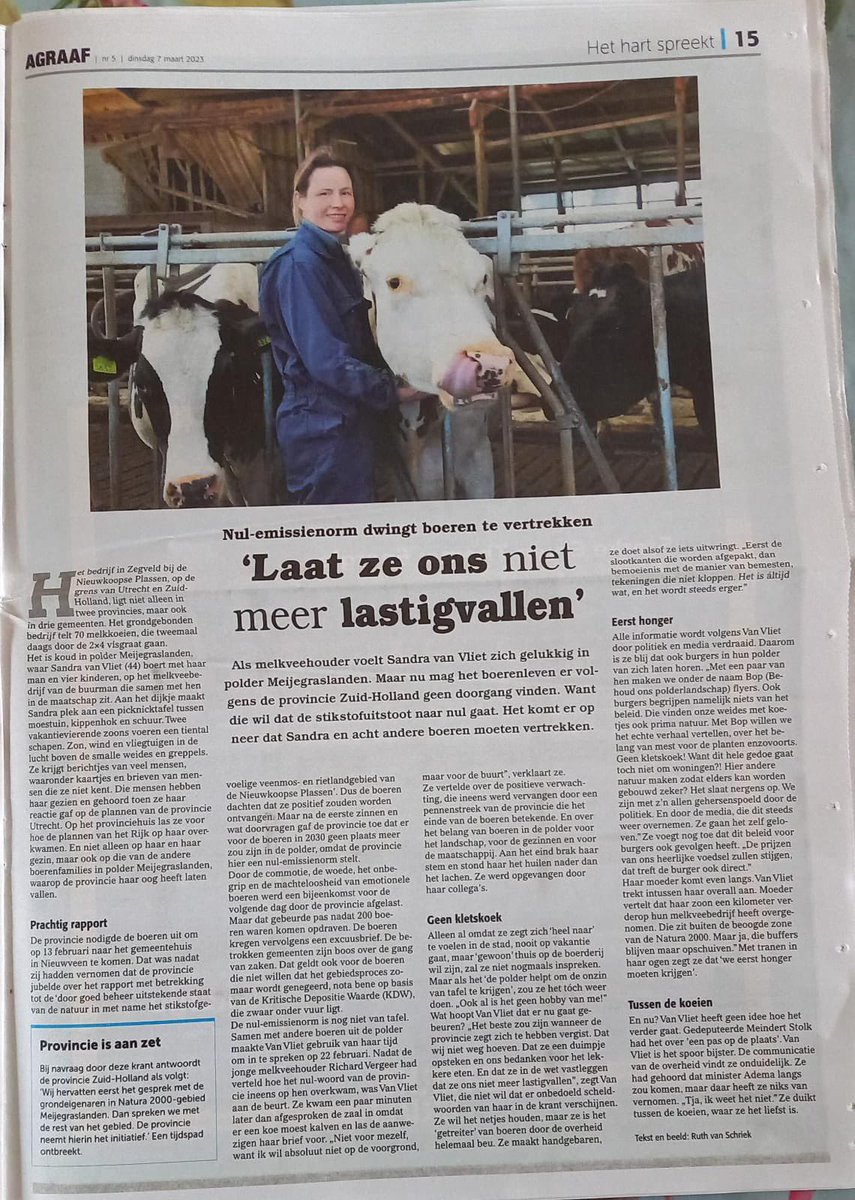 Dit houdt me bezig. Sandra: een boerin met passie voor haar boerenbedrijf, voor wie de toekomst nog onzekerder is geworden.
#behoudonspolderlandschap