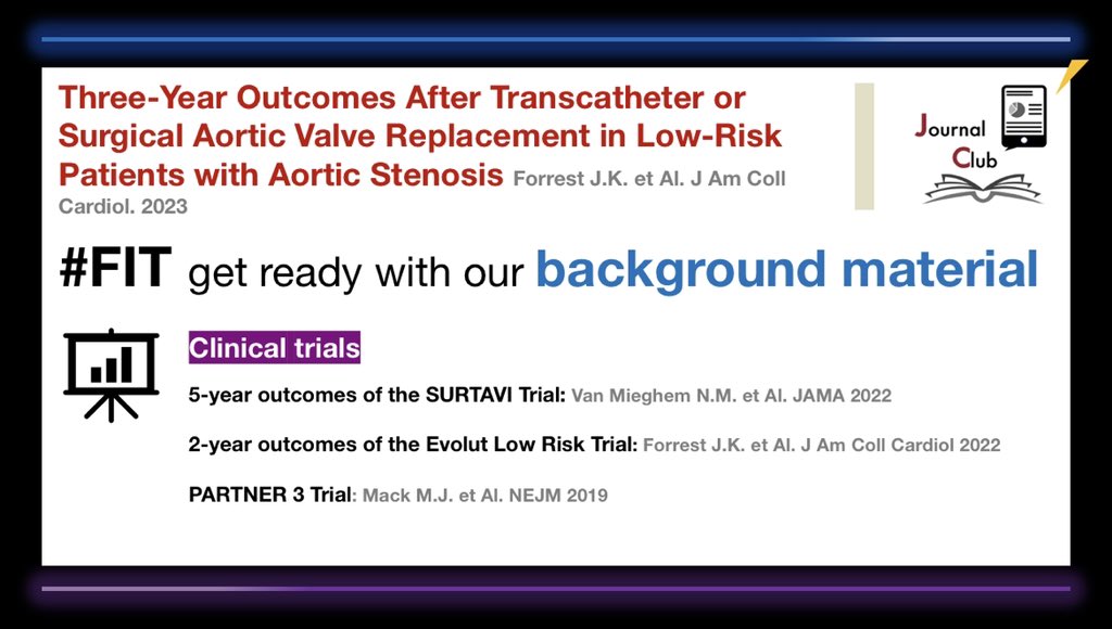 theCardioJC's tweet photo. 📣This week #JournalClub is back with 3y outcomes of #TAVR vs #SAVR in low risk patients with AS
⭐️Expert Marko Noč & presenter @GraziellaPompei
🚨 Thursday Mar 16th, 6pm(CET) 🚨
➡️DM 4 ZOOM🔗
As a starter s. #BackgroundSession w/🔑literature: https://t.co/6lGVME5PSL https://t.co/S8F9C4BRCj