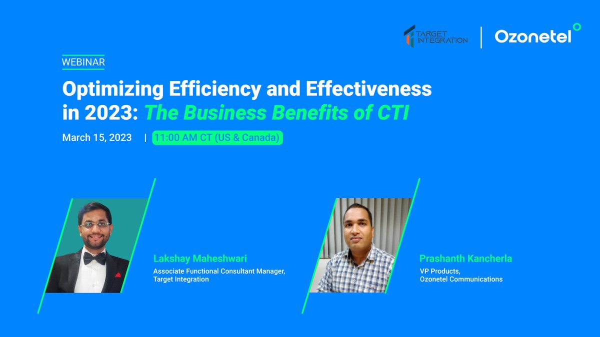 Ozonetel's tweet photo. We're excited to invite you to our upcoming #webinar in collaboration with @TargetInt. This time, exclusively for our customers, partners, &amp; audience in the #US. 📣 Come, unlock the full potential of your business with #CTI. 
Register now: https://t.co/AK240ig6Zs https://t.co/9ZYCoUFSD8