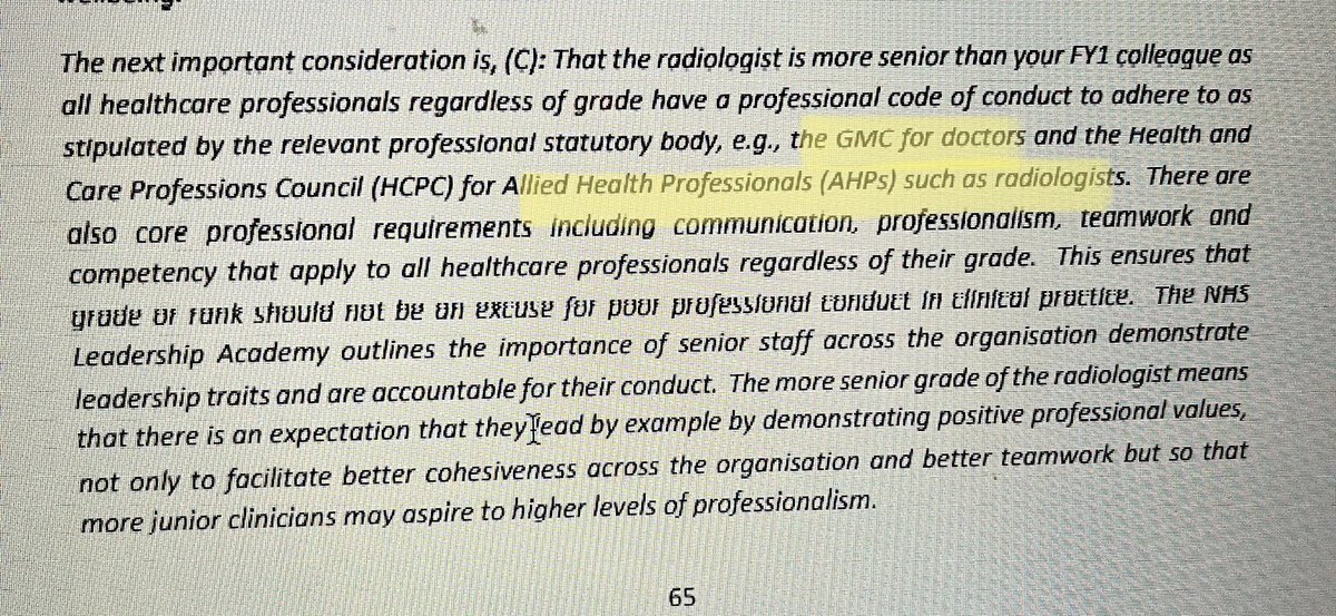 “Allied health professionals such as radiologists”