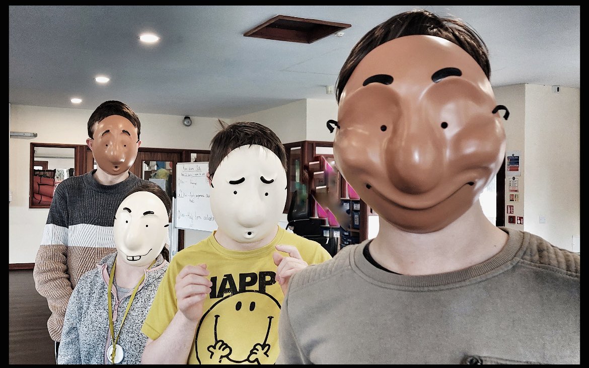 dc_performing's tweet photo. This term we have been using our new Trestle mask during Drama Skills. 

Trestle masks are a playful and creative resource. The students have had fun making characters and stories, while approaching issues and playing different roles. 

#mask #trestlemasks #performingarts https://t.co/gnIW9hicOp