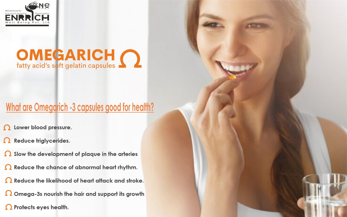 enrich_biotech's tweet photo. OmegaRich-3
Swim towards a healthier you! 🐟Our fish oil supplement provides all the benefits of Omega without the hassle Dive into a healthier lifestyle with us #fishoil #omega3 #healthysupplements #fitness #nutrition #epa #dha #fish #healthy
#omegarich #enrichhealthbiotech https://t.co/iMySjXWLXu