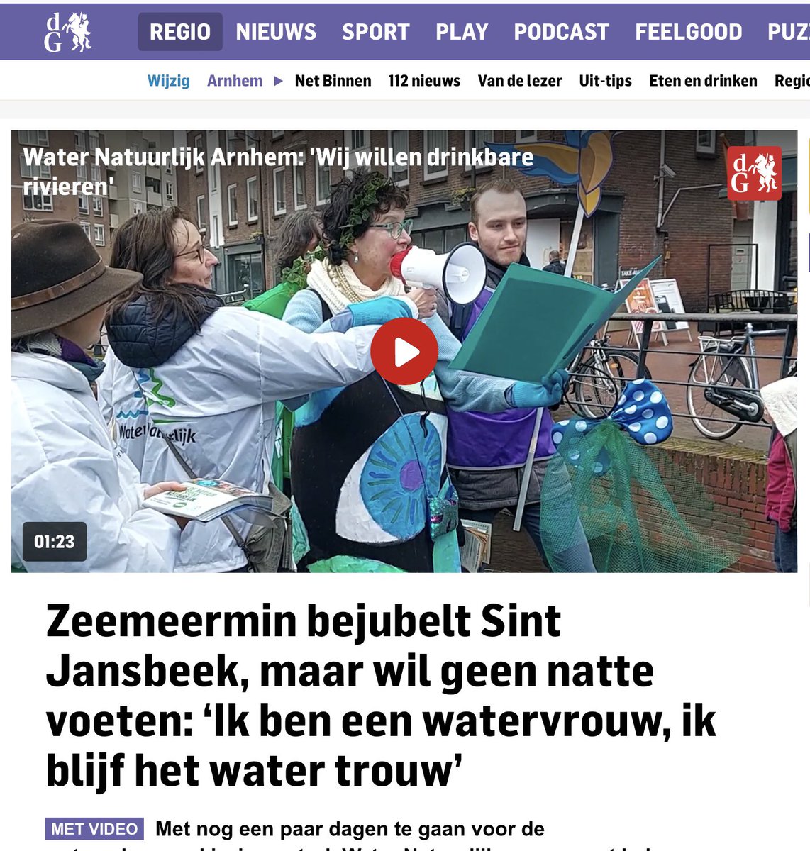 Terugblik in de <a href="/DeGelderlander/">De Gelderlander</a> <a href="/dgdevallei/">De Gelderlander</a> op de Watersafari in Arnhem gisteren gelderlander.nl/arnhem/zeemeer… #stemnatuurlijk #stemwaternatuurlijk #wsv2023