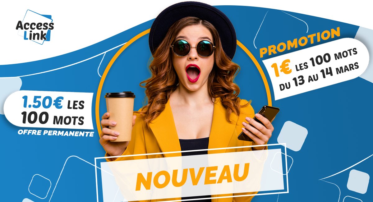 access_link's tweet photo. 🔥 Nouvelle fonctionnalité !

Augmentez la taille de vos articles pour 1,50 € les 100 mots !

Et jusqu’à demain, c'est 1 € les 100 mots seulement pour que tout le monde puisse tester 🎉

💻 https://t.co/666gnArkYu

#SEO #Netlinking https://t.co/gflMnHNTOB