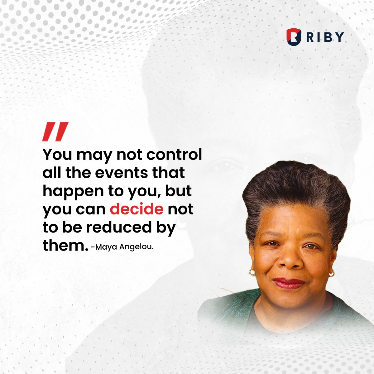 Let's kick off the week with this inspiring quote.

We hope you make the right choices this week!

Have a productive week from all of us at RIBY HQ💙

#BetterTogether