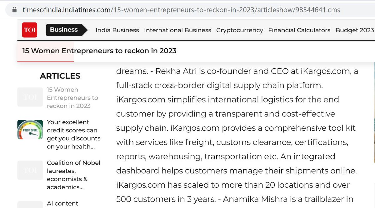 rekha_atri's tweet photo. Excited to be featured in the Times of India https://t.co/y5sSOjImHP