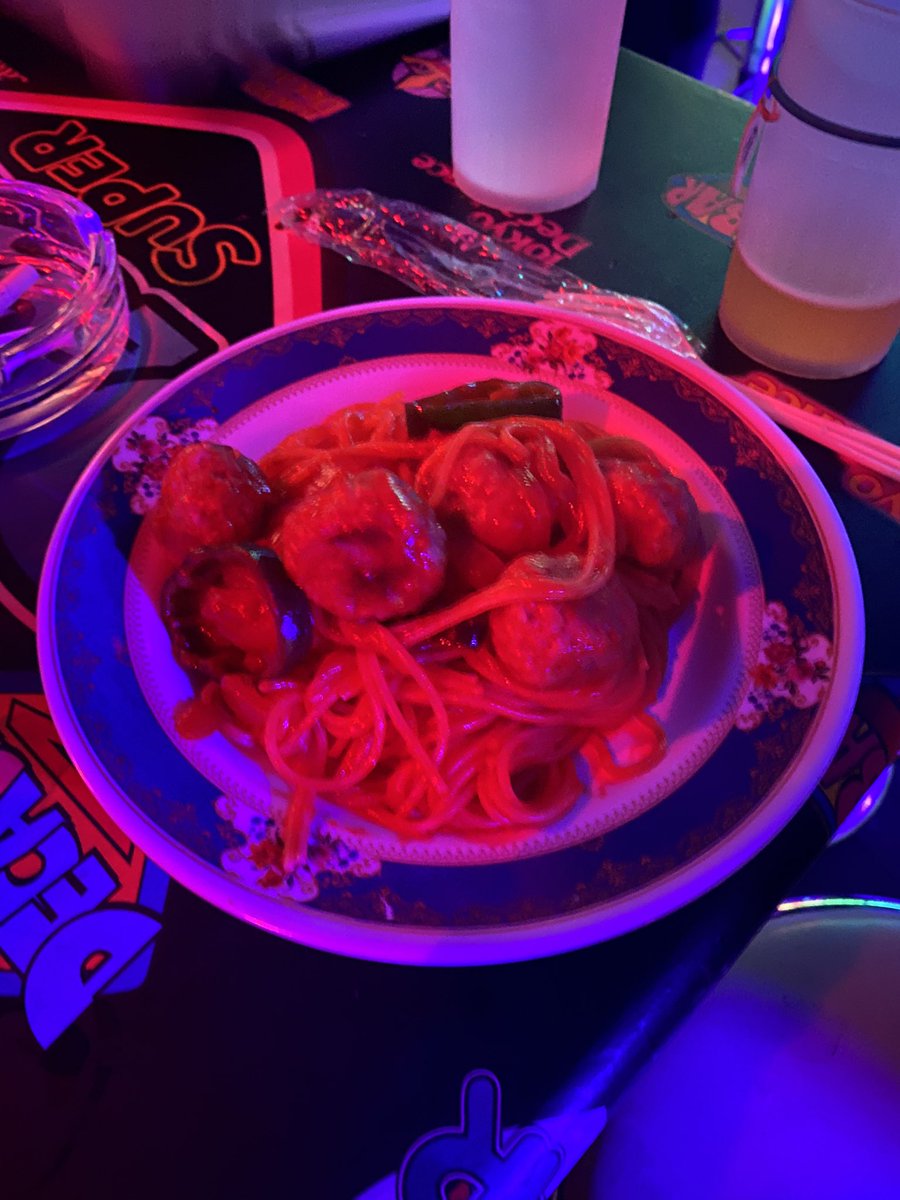 minejihitomi's tweet photo. 昨日はちょっとの時間、アニソン酒場に参加しました✨カリオストロ風ミートボールスパゲティ🍝トマトの酸味が程よくてとっても美味しかったです!#DECABARZ https://t.co/hevGQcB5zb