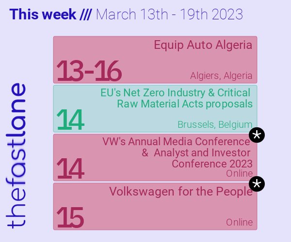 🗓️ Ready for a new week? Be sure to update your agenda with main mobility events of the week!