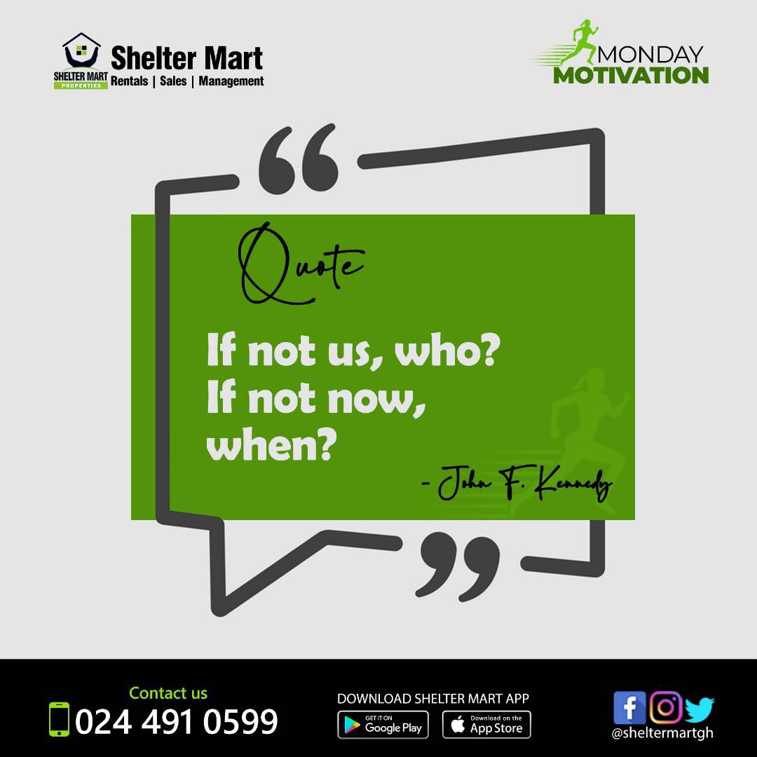 sheltermart's tweet photo. Monday Motivation 💪🏽🔥 
Wishing you all a blessed and productive week 🙏🏽💪🏽

Talk to us today on +233 24 491 0599 for all your property needs☎️  #sheltermartgh #newweeknewgoals #mondaymotivation  #property #propertyforsale  #propertyforrent  #trendingproperties #motivation https://t.co/sSaWAZoCAL