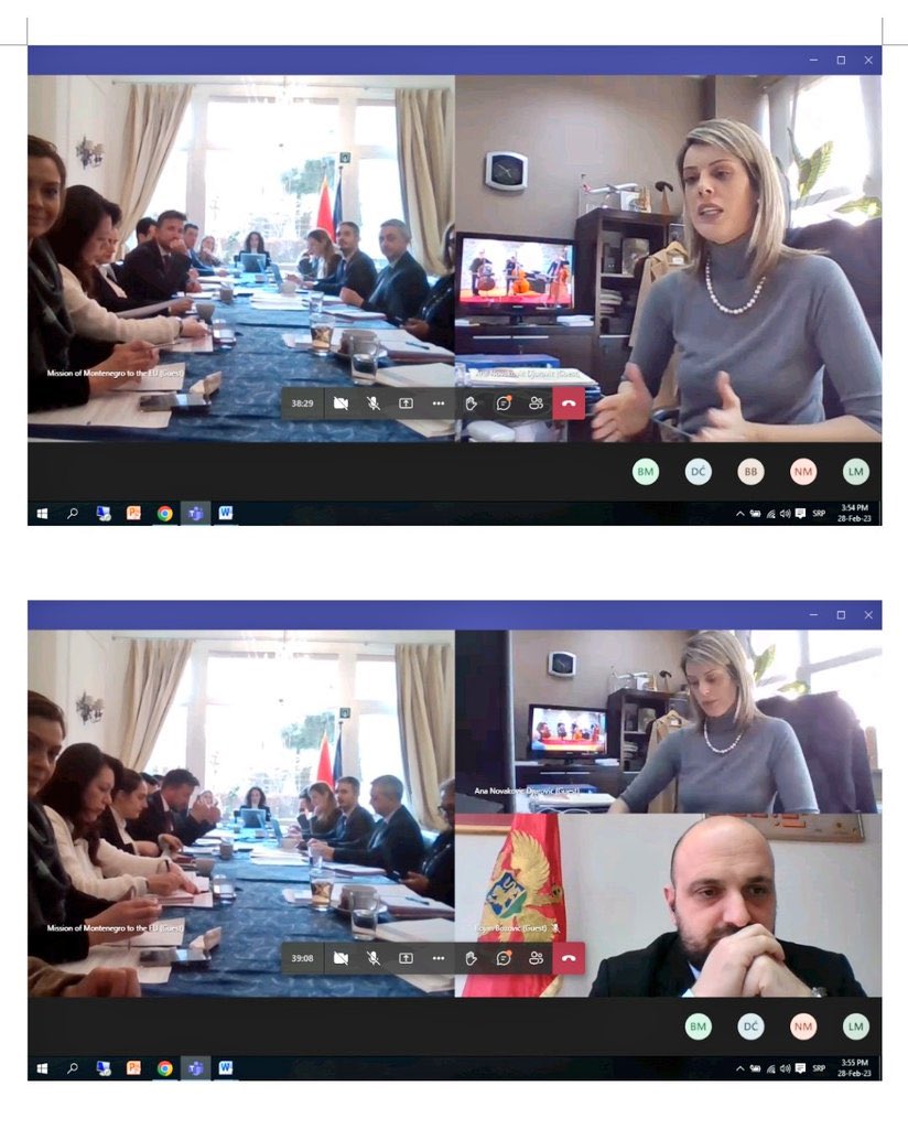 MONTENEGROinEU's tweet photo. Looking back at our latest  #Team2Team meeting between the @eu_near Montenegro Unit &amp; @MONTENEGROinEU/@me4eu  We are thrilled to continue this practice of in-person, focused &amp; very operative work on our accession to the EU following the election of constitutional judges! 
🇲🇪🤝🏻🇪🇺 https://t.co/uUrUHgoi4H