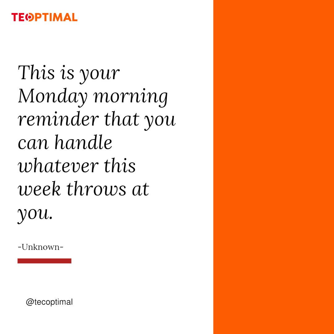 tecoptimal's tweet photo. Happy New Week, Tecos !
#explore #tecoptimal #happynewweek #newweekaffirmation #twitter https://t.co/WnakaTmPvf