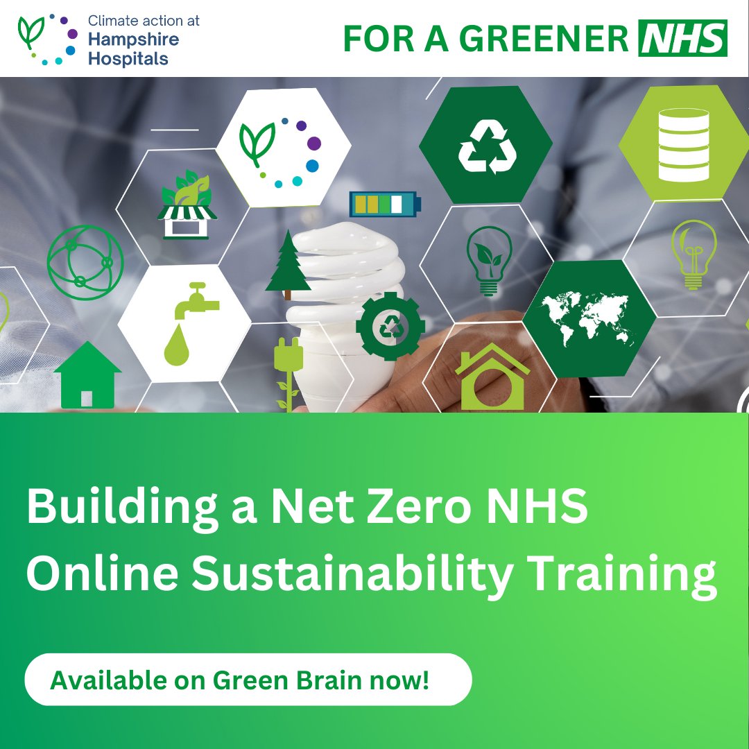 Sustainability HHFT on Twitter "The online course ”Building a Net Zero NHS” is free and
