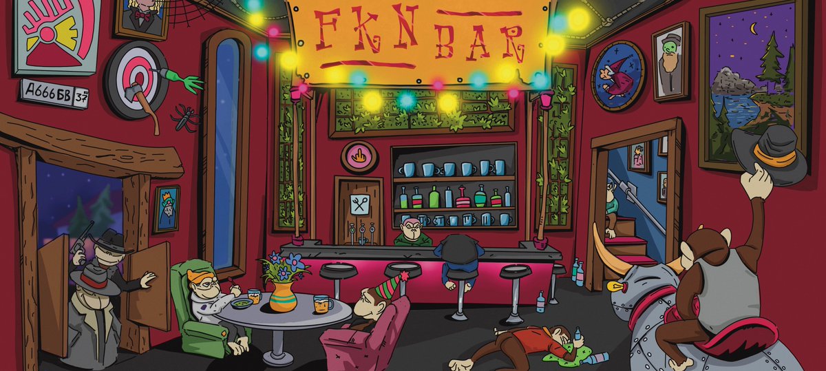 mr_e_kolesnikov's tweet photo. We've found the perfect community on Twitter where we share inspiration, fun, and grandma's secret pie recipes 🤫 Our only requirement for joining is that you love @FknApesClub and understand that we have a #virtualbar where everyone buys a drink for their neighbor 

#friendship https://t.co/O0wN5uGEYU