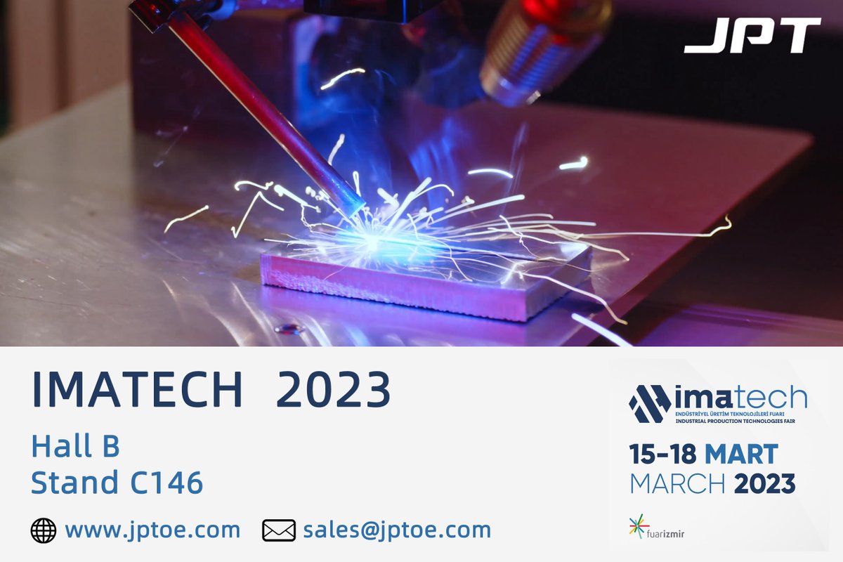 JPTLaser's tweet image. #IMATECH | Only 2 days until the exhibition
Don't forget to visit the JPT booth at HALL B, #C146, at the fuarizmir from 15th - 18th, March 2023.
#jptlaser #lasers #fiberlaser #fair #turkey  #manufacturing