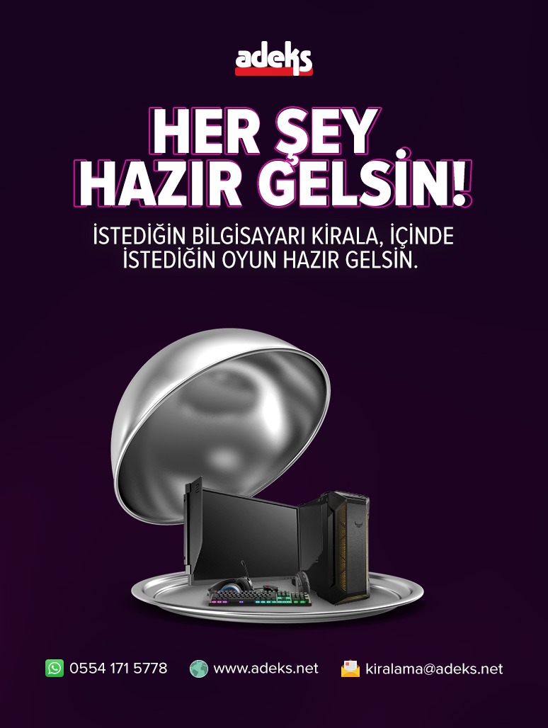 Adeks'ten bilgisayar kirala her şey hazır sana gelsin.

#adeks #adekskiralama #gaming #gamingpc #render #renderpc #rendering #streampc #streaming #kirala #kiralama #pckiralama #bilgisayarkiralama #premierepro #postproduction #3d #blender #cinema4d #ps5 #playstation #playstation5