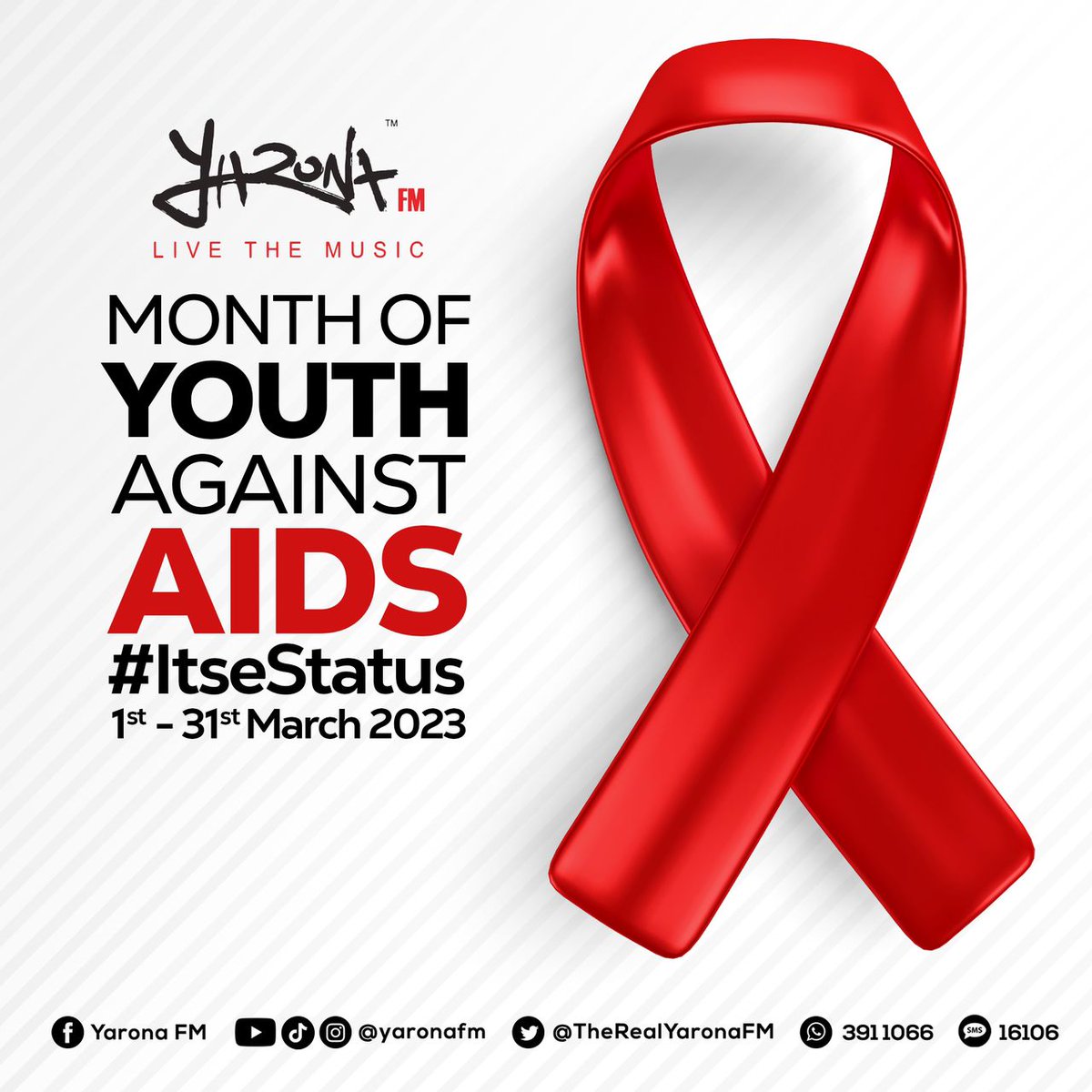 yaronafm's tweet photo. #MYAA #ItseStatus
During this Month of Youth Against AIDS, let's build meaningful conversations and implement the change that's needed to combat HIV/AIDS. https://t.co/ZF6M6WDVdZ