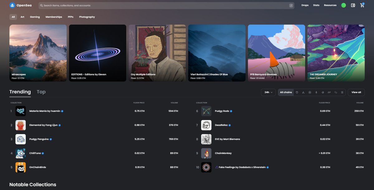 Mom! My art is on the homepage of <a href="/opensea/">OpenSea</a>!

Sheeeeeeeesh. 

opensea.io/collection/the…