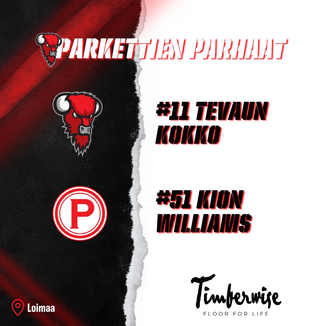 Biisonit's tweet photo. Otteluisäntä palkitsi Parkettien Parhaat #11 Tevaun Kokon ja vierailta #51 Kion Williamsin. Palkinnot ojensi Kehittämisjohtaja Paavo Laaksonen ja kaupunginhallituksen puheenjohtaja Teija Ek-Marjamäki. 

Kiitos otteluisäntä Loimaan kaupunki 🫶🏼 https://t.co/z1Qmggc1xW