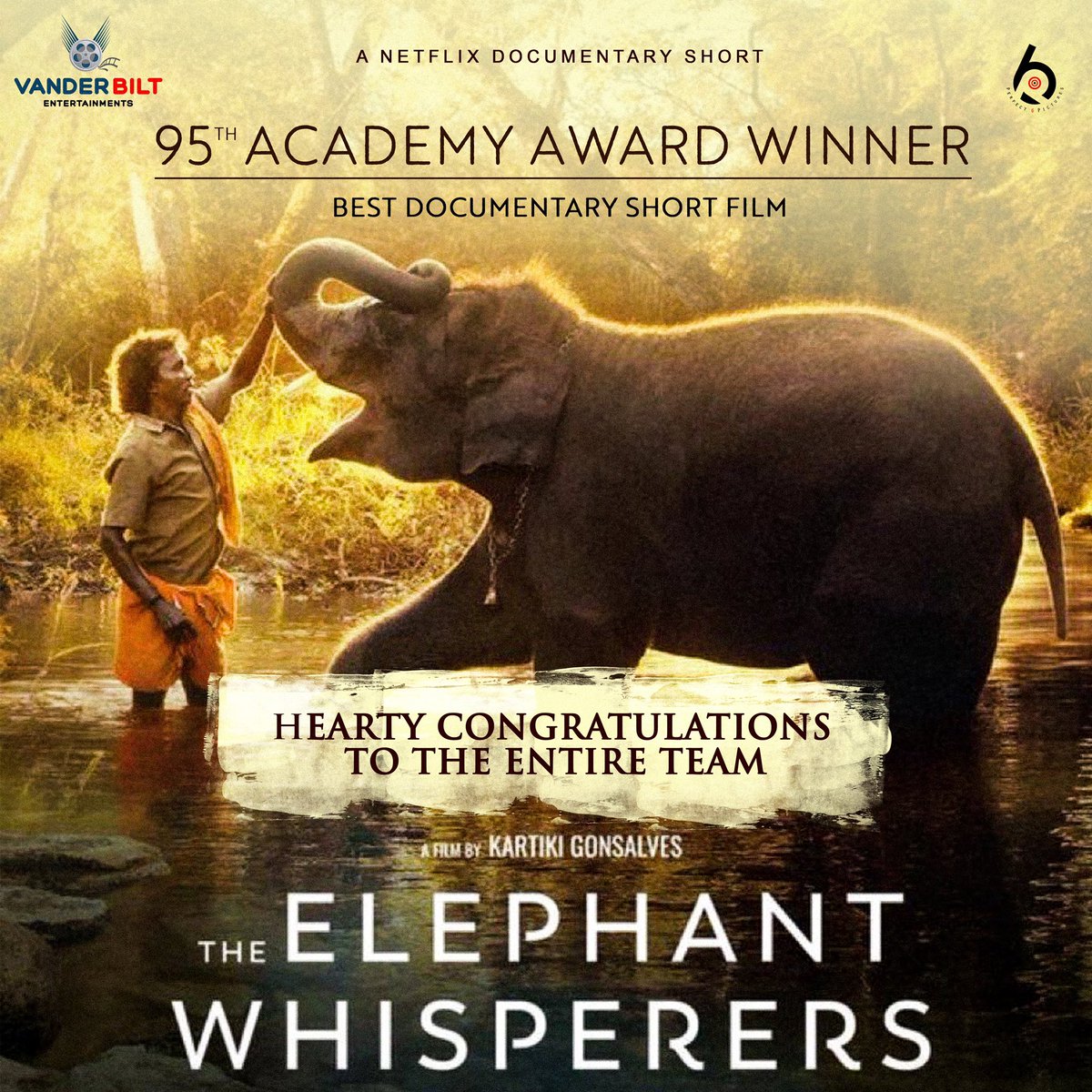 A Big Congratulations to #ElephantWhispers for winning Oscar ❤️‍🔥❤️‍🔥❤️‍🔥 - #IOGCinema 

#elephantwhispers #Oscars95 #IndianCinema #IndianMovie #Iogcinema #Iogfamily
