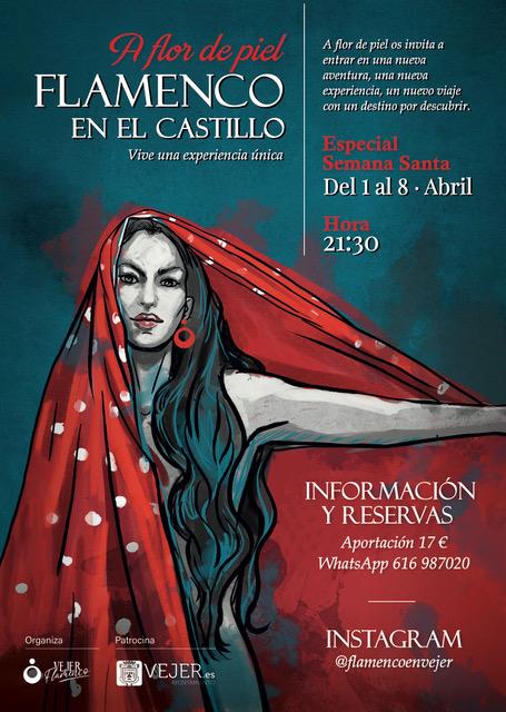 Del 1 al 8 de abril, "A FLOR DE PIEL", fabuloso espectáculo de flamenco en el Castillo de Vejer. Una experiencia única para los amantes de este arte.
Organiza: Vejer flamenco con la colaboración del Ayto. de Vejer. 
#vejercultura #vejerflamenco #vejertecobija
<a href="/LosPueblosmbe/">Pueblos más bonitos</a>