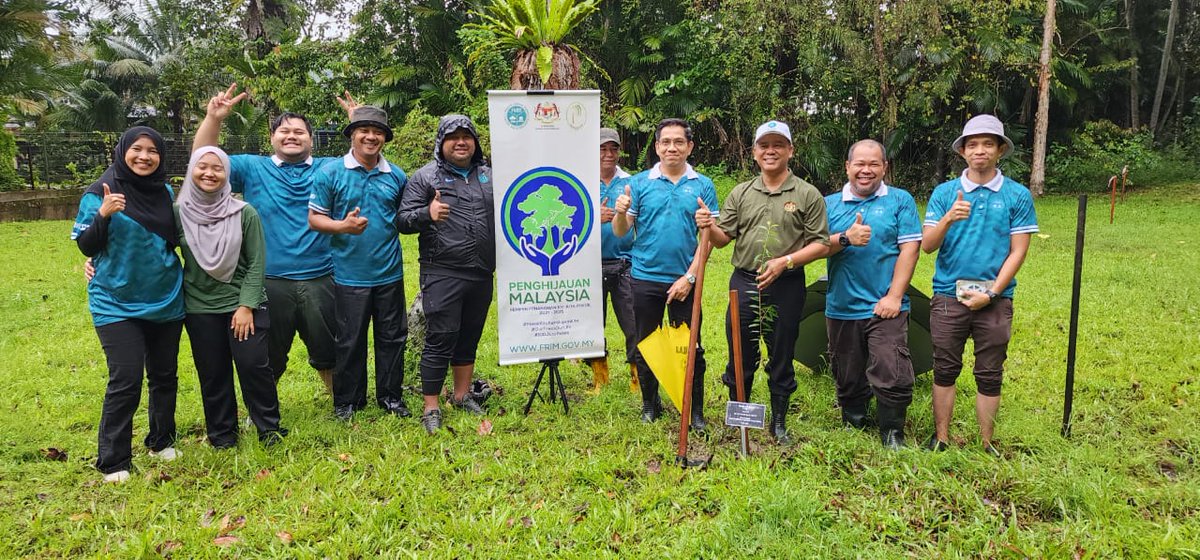 FRIMKepong's tweet photo. Cawangan Perhutanan Bandar @FRIMKepong tanam 5 pokok gelam  &amp; 7 merawan siput jantan sbg sokongan kpd @100JutaPokok &amp; sambutan #HariHutanAntarabangsa (#InternationalDayofForests #IDF) 

#PokokKitaKehidupanKita #OurTreesOurLife #100jutapokok #FRIMTanamPokok #TreePlantingFRIM https://t.co/Nq8tfA6b6H
