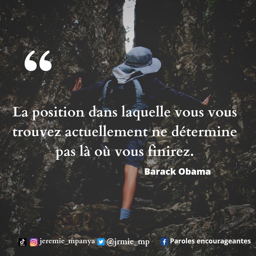 jrmie_mp's tweet photo. « La position dans laquelle vous vous trouvez actuellement ne détermine pas là où vous finirez.»

𝑩𝒂𝒓𝒂𝒄𝒌 𝑶𝒃𝒂𝒎𝒂📍 https://t.co/e5JEN9t9a7