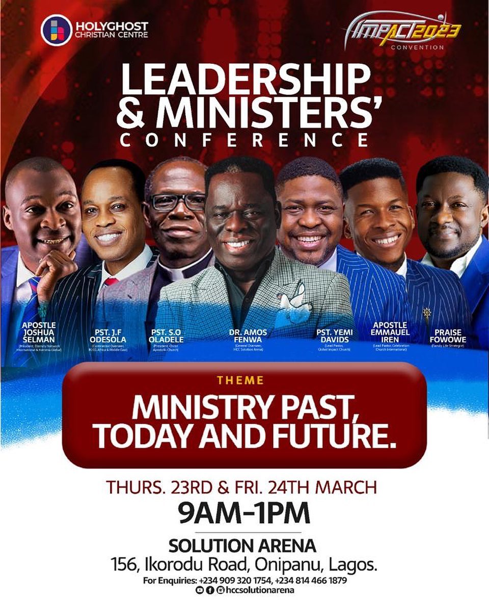 CACWORLDNEWS's tweet photo. LEADERSHIP & MINISTERS' CONFERENCE
Join the President of our great mission, @pastorsooladele and other anointed men of God at this annual spiritual gathering.
#Impact2023
#CACPresident
#CACNews
#CACNewsLive https://t.co/U4oTscYznl