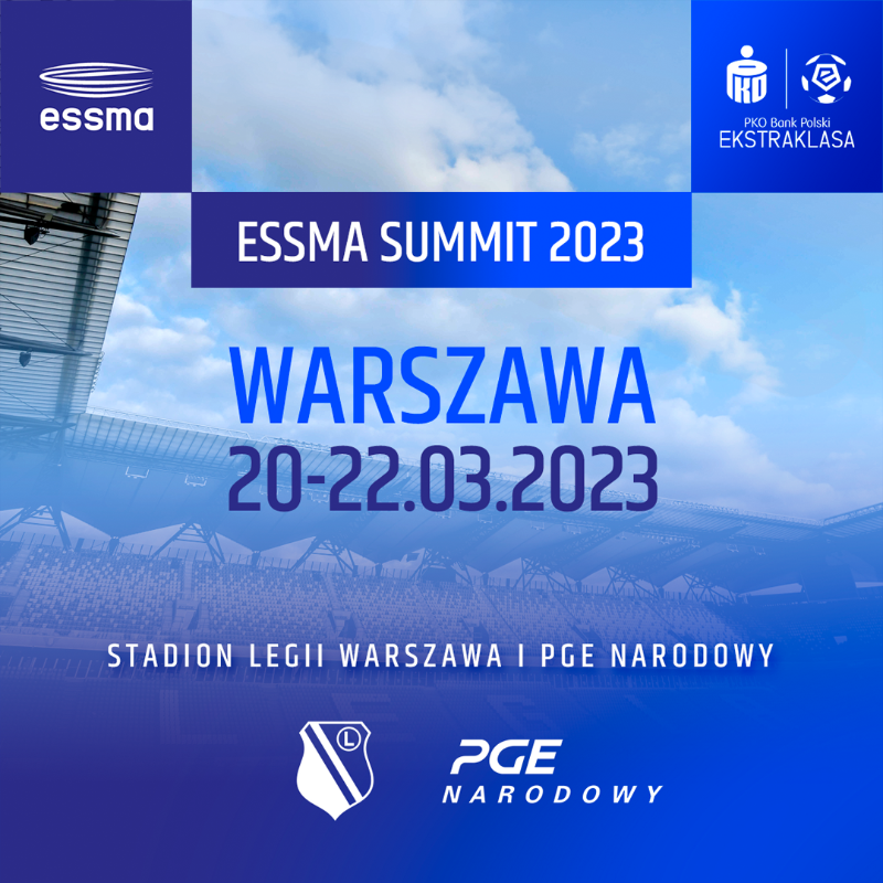 _Ekstraklasa_'s tweet photo. Już za tydzień w Warszawie rozpocznie się najważniejsze międzynarodowe wydarzenie związane z infrastrukturą stadionową i organizacją imprez sportowych w ramach corocznego szczytu organizowanego przez #ESSMA 🏟️