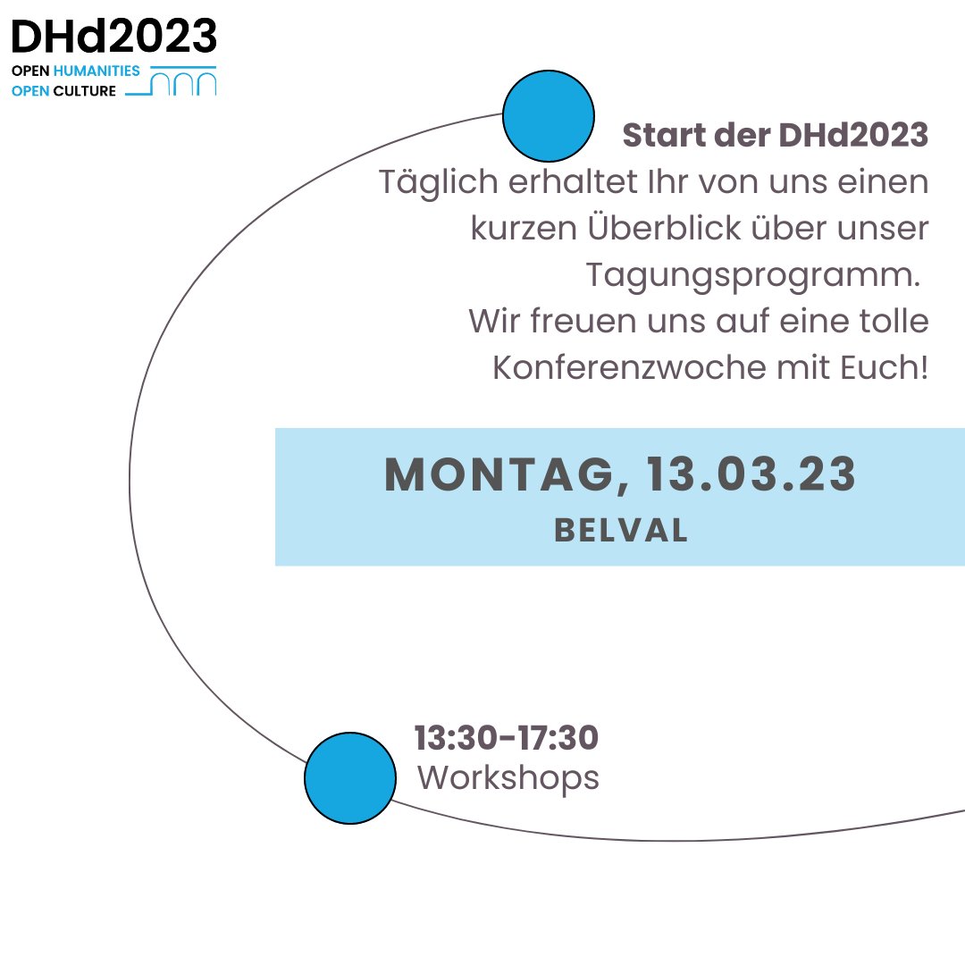 Es geht endlich los! #DHd2023
Wir freuen uns, Euch heute in Belval begrüßen zu dürfen! 
Wir wünschen einen spannenden Workshoptag! 
#Tagungsprogramm #Esgehtlos
<a href="/C2DH_LU/">C2DH_LU</a> 
^vw