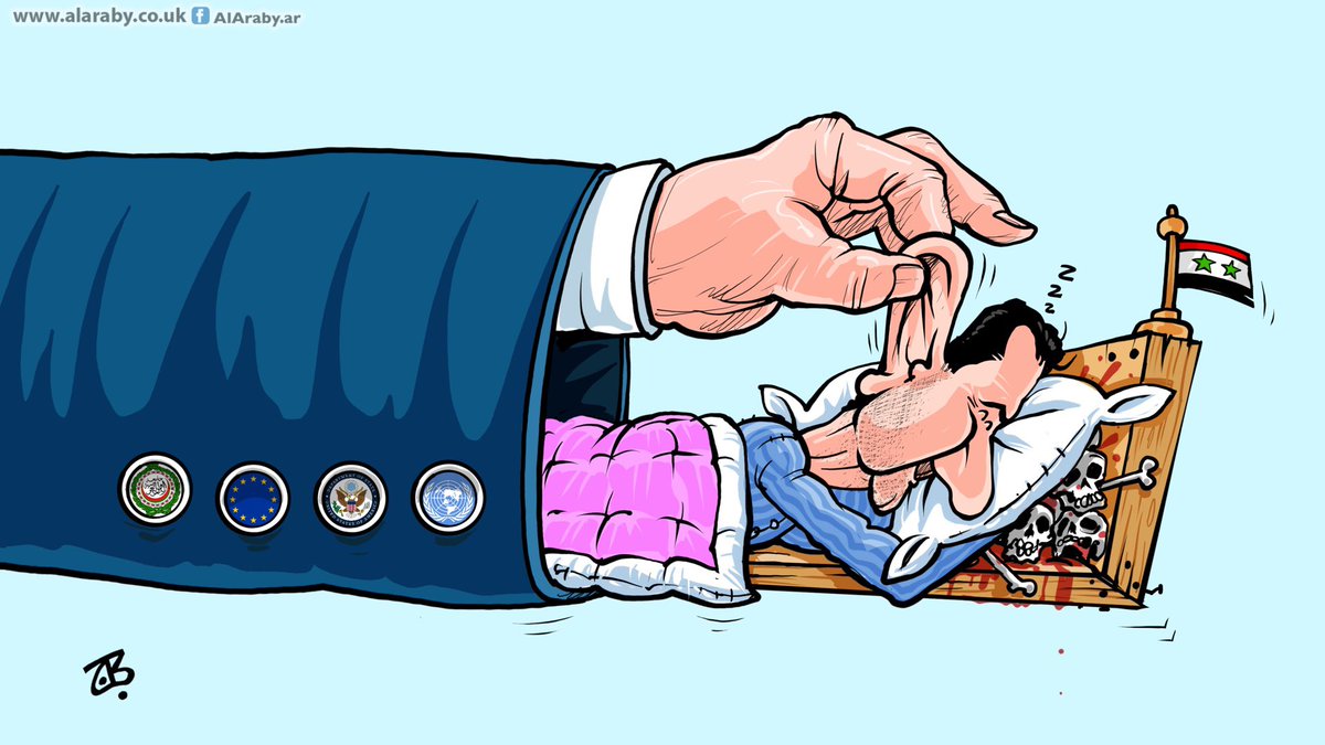 Syrian regime under the international sanctions !
#Syria #Assad #كاريكاتير